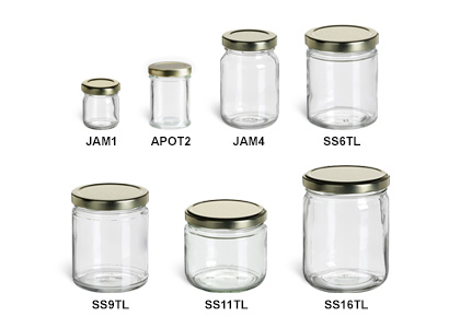 Glass Mini Jam Jars with Lug Cap, Bulk