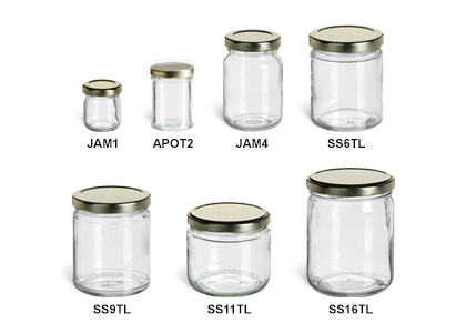 2L Bulk Storage Glass Jar Screw Top with Gold Metal