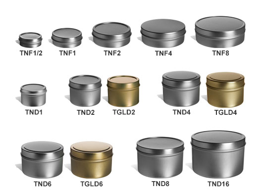 Deep & Flat Tin Containers