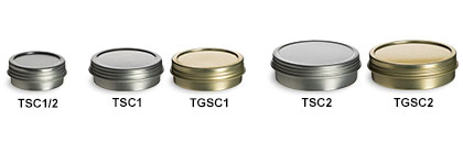 Deep & Flat Metal Tin Containers, Specialty Bottle