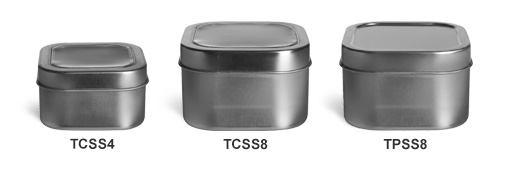 Square Tin Containers