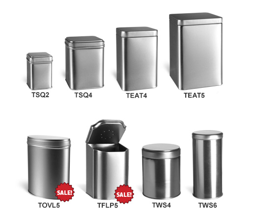 Tea and Storage Tin Containers