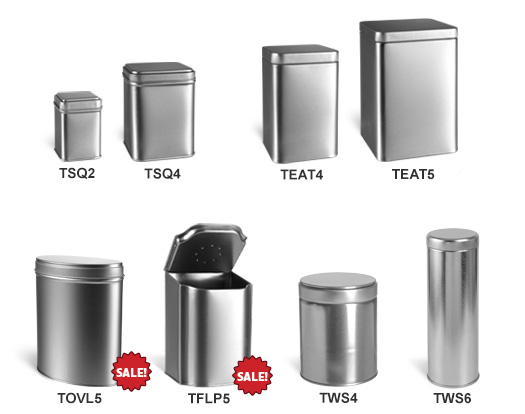 Tea and Storage Tin Containers