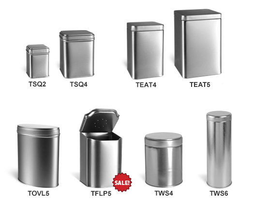Tea and Storage Tin Containers Tea and Storage Tin Containers