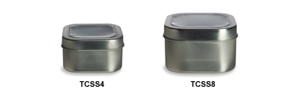 Plain Silver Round Tin Container, For Food at best price in