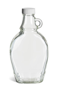 Glass Syrup Bottle with White Cap, 8 oz | Specialty Bottle