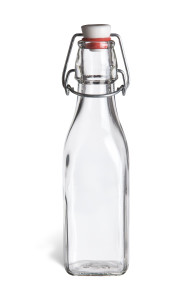 Square Glass Lock Top Bottle, 8.5oz|Specialty Bottle