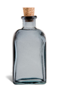 Spanish Recycled Glass Bottle & Cork, 3oz| Specialty Bottle