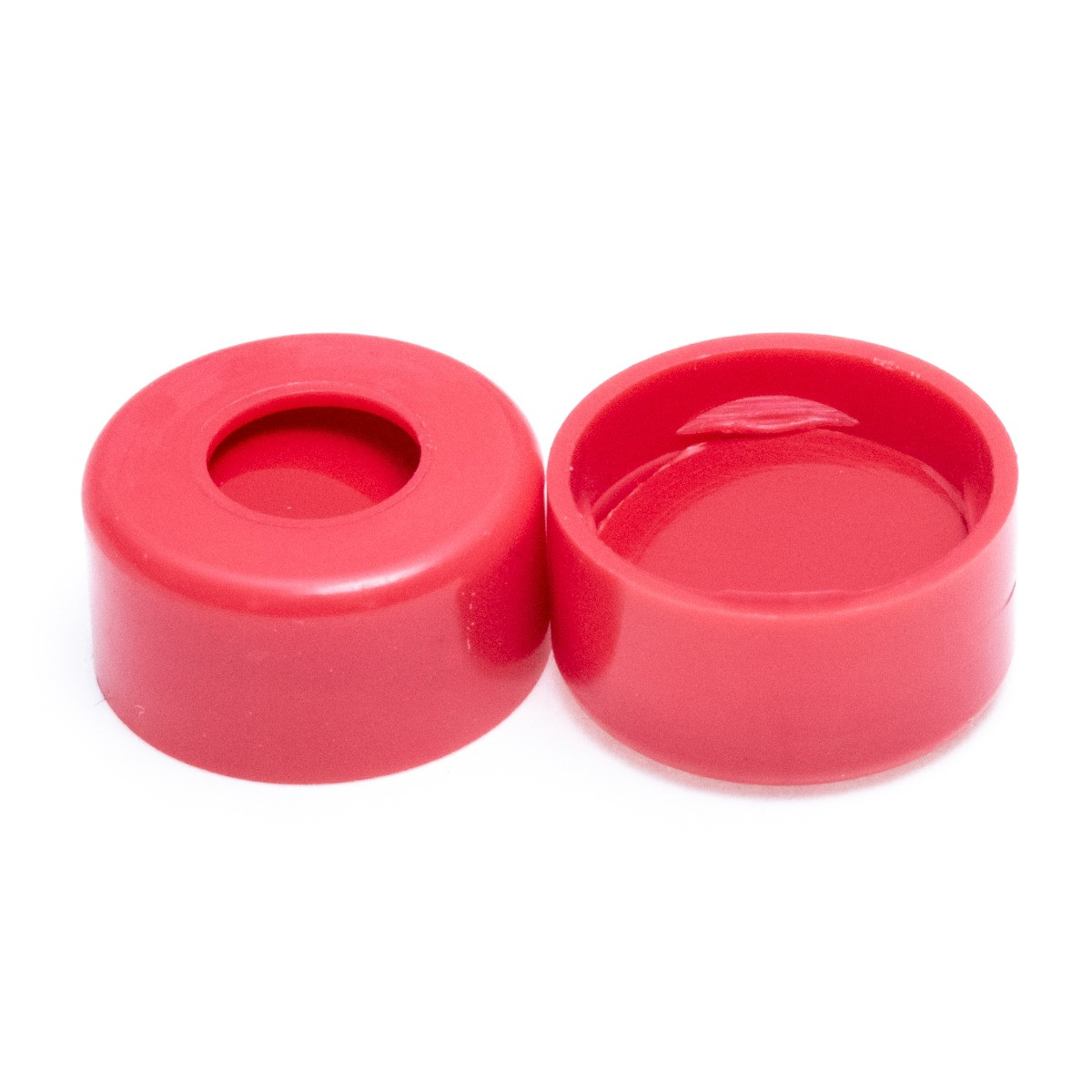 11mm Red Snap Cap, PTFE/Silicone/PTFE Lined - JG Finneran