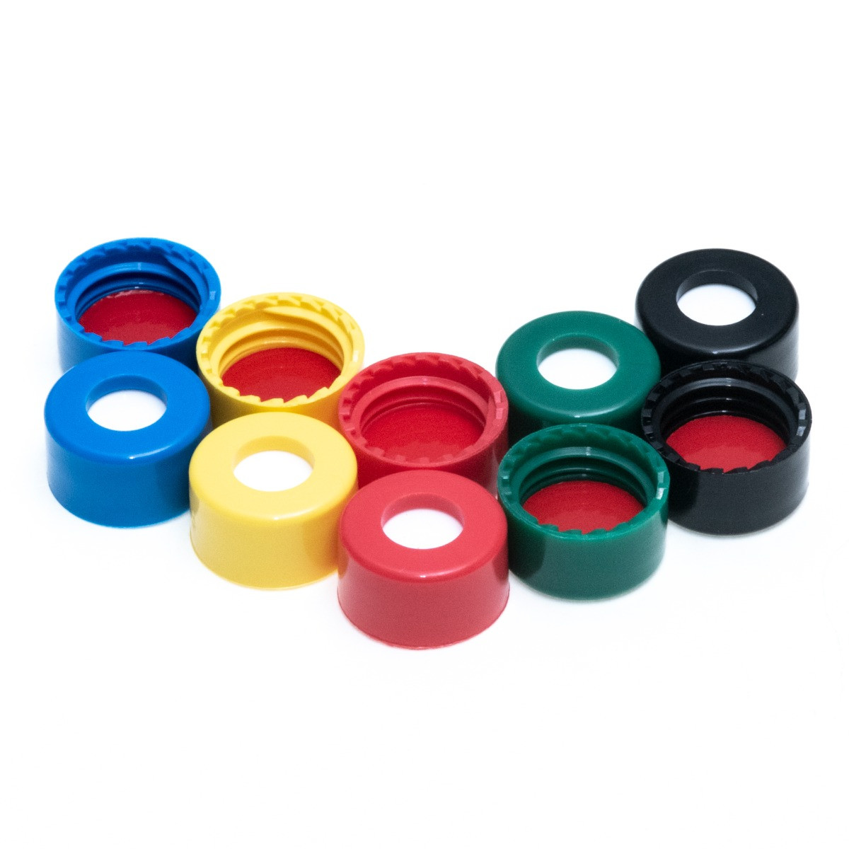 9mm R.A.M.™ Polypropylene Open Hole PTFE/Silicone Lined Caps