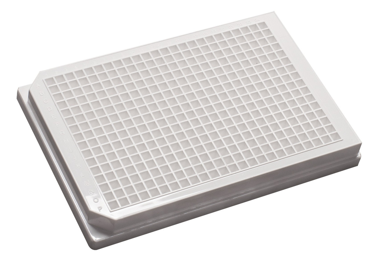 White 384-well 120uL, Flat Bottom, Polystyrene Microplate - JG