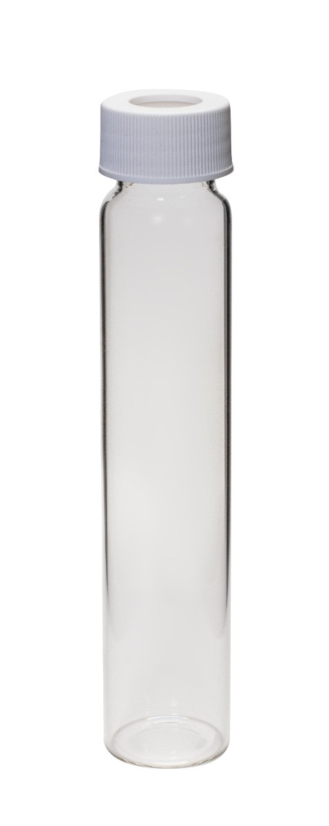Precleaned & Certified - 60mL Clear Vial, 24-414mm Open Top White