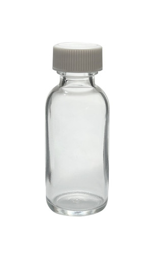 1 oz, 30mL Clear Boston Round - Precleaned