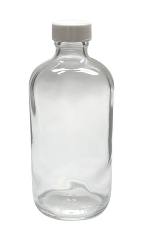 8 oz, 250mL Clear Boston Round - Precleaned