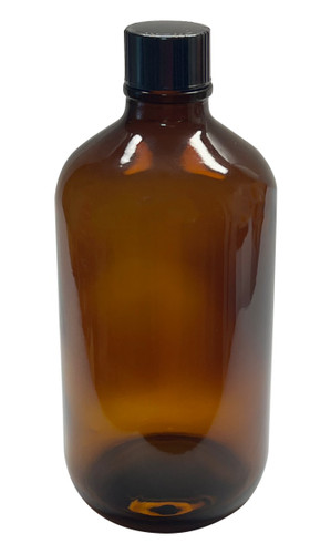 1 Liter Amber Boston Round, 94x206mm