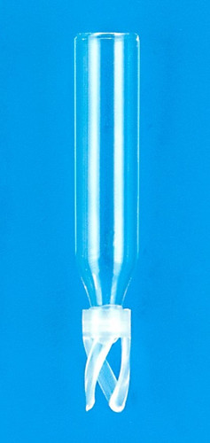 Silanized - 250µL Glass Big Mouth Conical Limited Volume Insert, 6x29mm, Pulled Point Interior, w/Bottom Spring