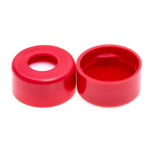 11mm Red Snap Cap, PTFE/Silicone Lined