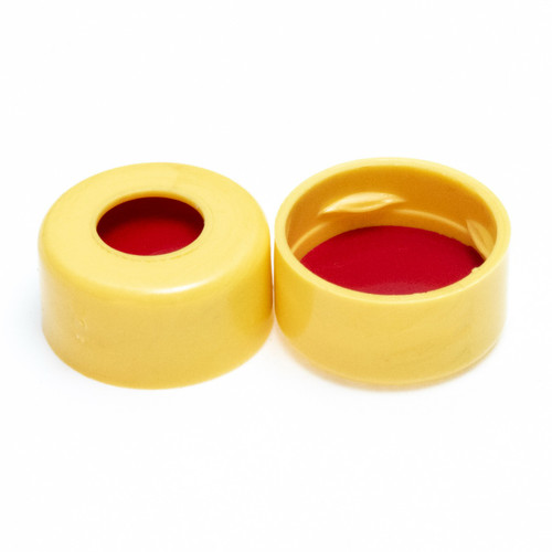 11mm Yellow Snap Cap, PTFE/Silicone/PTFE Lined