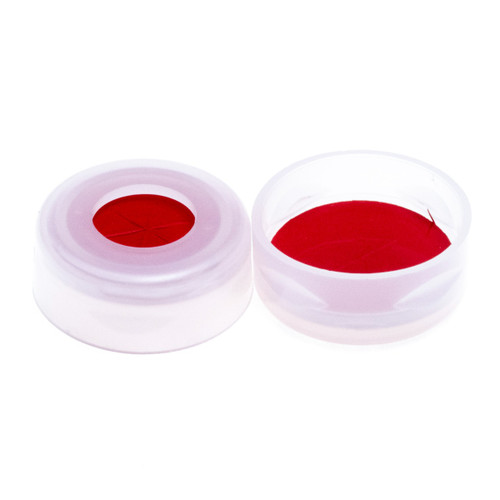 13mm Clear Snap Cap, PTFE/Silicone/PTFE with Starburst Lined
