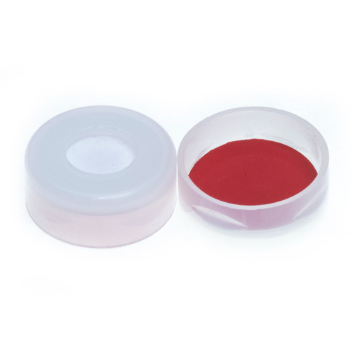 13mm Clear Snap Cap, PTFE/Silicone with Starburst Lined