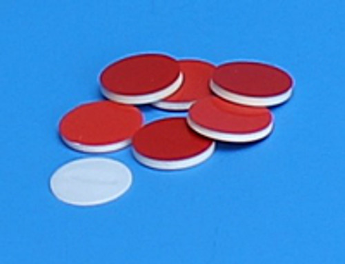 8mm x 0.065" Red PTFE/Silicone Septa