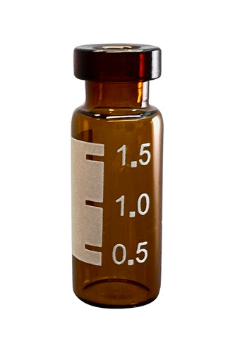 コンプラ瓶 MA321 2.0mL Large Opening 11mm Crimp Amber Glass Vial with Marking
