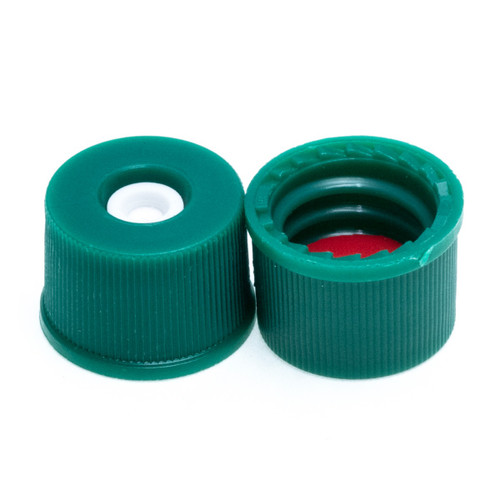 8-425mm Green Top Hat™ [Patented] Closure, Assembled with PTFE/Silicone Septa