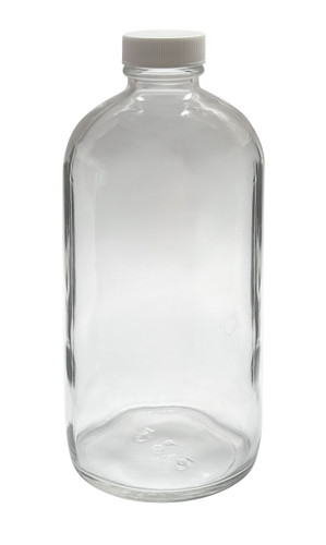 16 oz Clear Boston Round Bottles