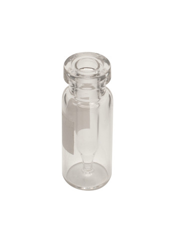 300uL Clear Interlocked Large Opening 11mm Crimp 12x32mm Glass Vial with Marking Spot