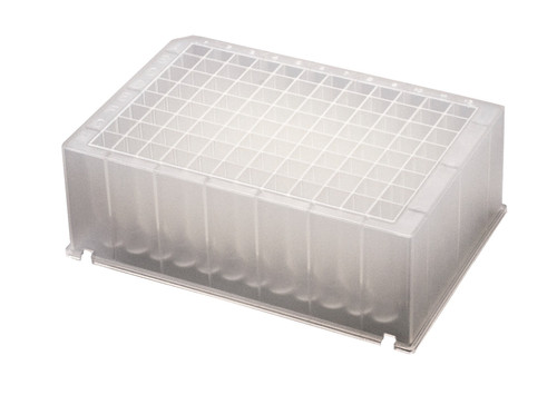 Sterile - 96 Deep Square Well, V Bottom, 2.2mL/well, Polypropylene Microplate/Pallet