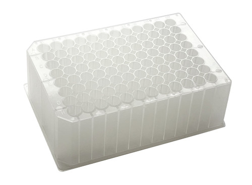 96 Deep Round Well, 2mL/well, Raised Rim, Polypropylene Microplate for magnetic bases