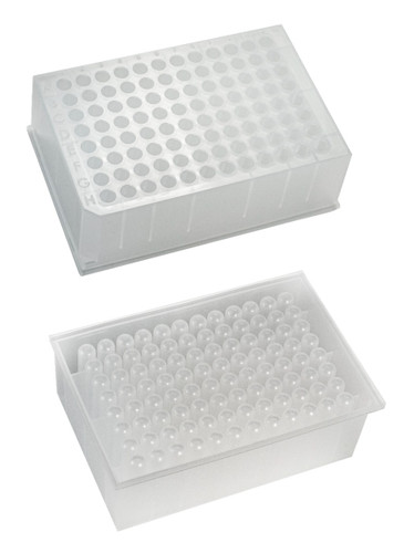 96 Deep 7mm Round Well, 1ml/well, Rimless, Polypropylene Microplate