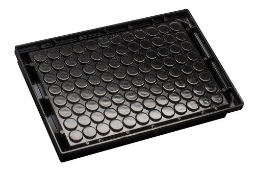 Sterile-96 well 350uL Flat Bottom, Tissue Culture Treated, Black Polystyrene, with lid, Individually wrapped