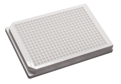 White 384-well 120uL, Flat Bottom, Polystyrene Microplate