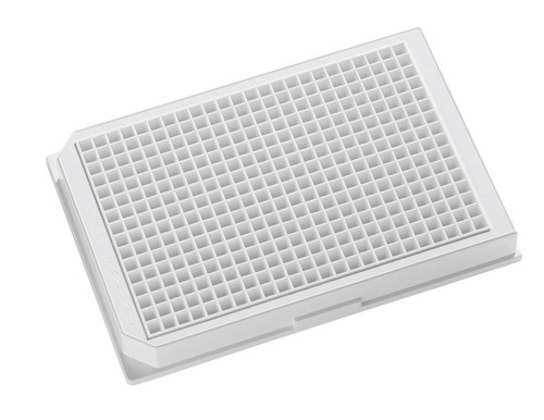 Krystal 384-well clear bottom White 120uL polystyrene microplate