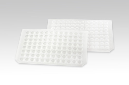 96 Round Pre-Slit (8mm Diameter & Short Plug) Clear Sealing Mat with Premium Silicone