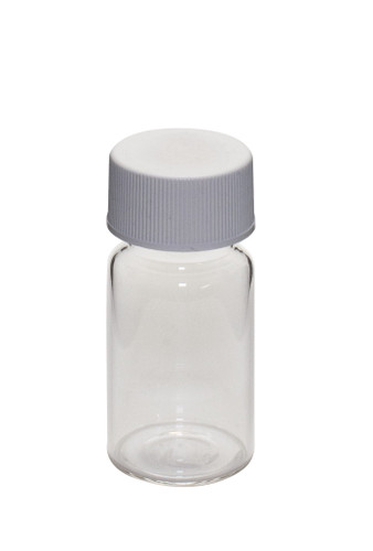 20mL Clear Vial, 24-400mm Solid Top White Polypropylene Closure