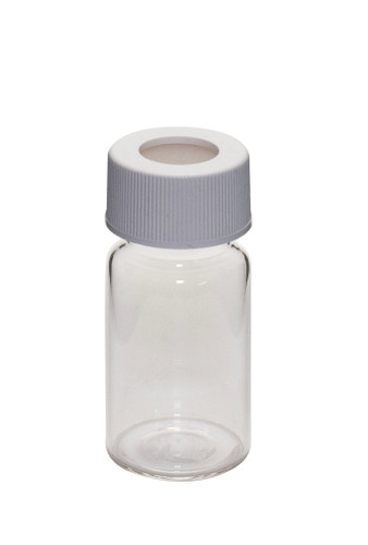 20mL Clear Vial,  24-414mm Open Top White Polypropylene Closure
