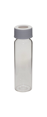 40mL Clear Vial  24-414mm Open Top White PP Closure