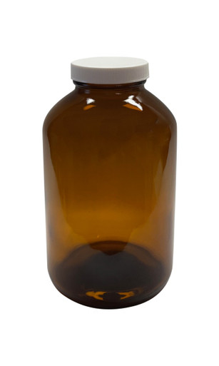 32 oz, 950cc Amber Packer 99x178mm, PP F217 Lined Closure - JG Finneran