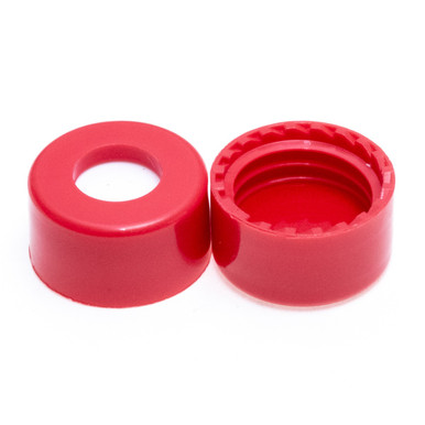 9mm R.A.M.™ Red Polypropylene Smooth Cap Lined with PTFE/Silicone