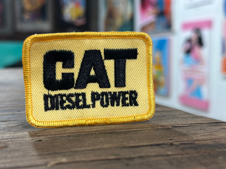 Vintage 1980s Cat Diesel Power Patch - Found in New Stock Condition