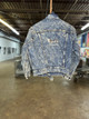 Vintage 90s Small Levi's Denim Jacket with Faded Harley Davidson on Back