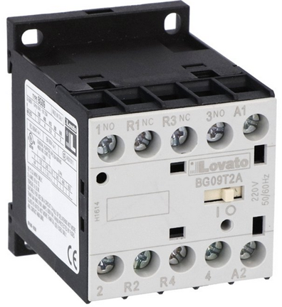 Lovato Four-pole contactor, AC coil 50/60Hz, 110VAC, 2NO and 2NC