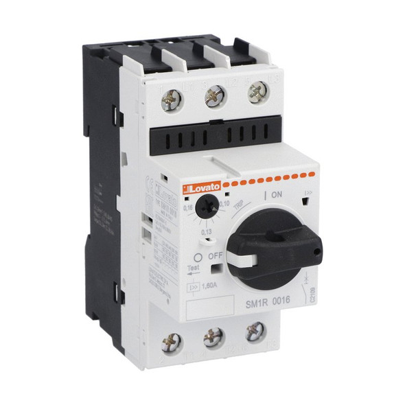 Motor protection circuit breaker TYPE E, IEC breaking capacity Icu 100kA at 400V, 0.16...0.25A