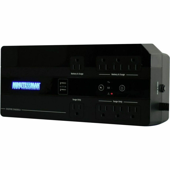 Minuteman Enspire EN450G Standby UPS, 450VA/250W, 120V Input/Output, (4) 5-15R UPS Outlets, (4) 5-15R Surge Outlets Minuteman Enspire EN450G Standby UPS, 450VA/250W, 120V Input/Output, (4) 5-15R UPS Outlets, (4) 5-15R Surge Outlets