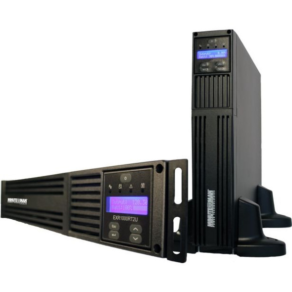 Minuteman EXR3000RT2U Line Interactive, True Sine Wave UPS, Extended Runtime Rack/Tower/Wall UPS, Sine Wave, 3000VA/7200W, 120V Input/127V Output, (8) 5-15R UPS Outlets Minuteman EXR3000RT2U Line Interactive, True Sine Wave UPS, Extended Runtime Rack/Tower/Wall UPS, Sine Wave, 3000VA/7200W, 120V Input/127V Output, (8) 5-15R UPS Outlets