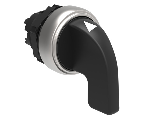 Selector switch actuator lever Ø22mm Platinum series chromed plastic, 3 position, 1 - 0 - 2