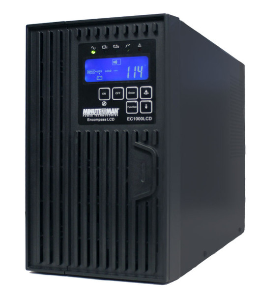 Minuteman Encompass EC1000LCD, True Sine Wave, Online UPS Tower, Extended Runtime, 1000VA/900W Minuteman Encompass EC1000LCD, True Sine Wave, Online UPS Tower, Extended Runtime, 1000VA/900W