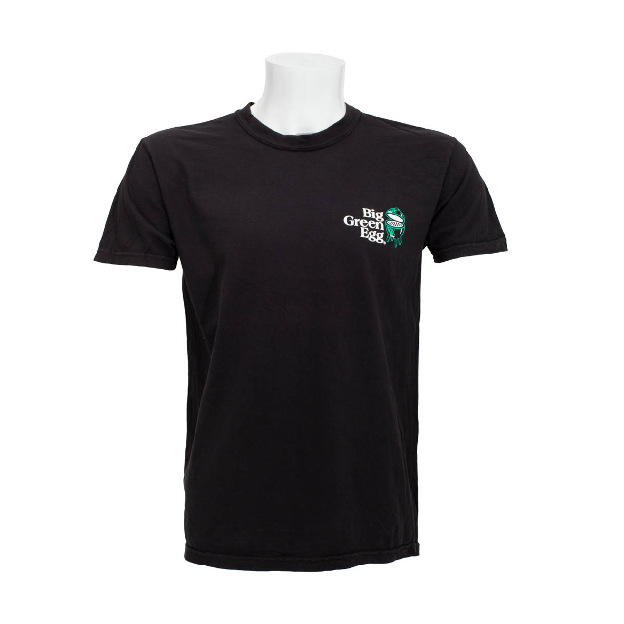 Black Short Sleeve, Green Egg Wordcloud on Reverse T-Shirt - Big